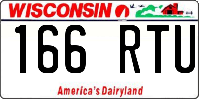 WI license plate 166RTU