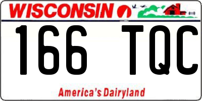 WI license plate 166TQC
