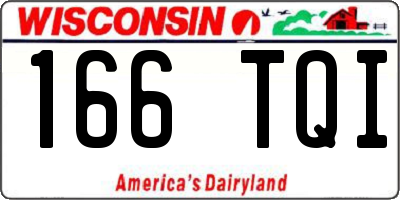 WI license plate 166TQI