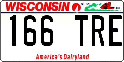 WI license plate 166TRE