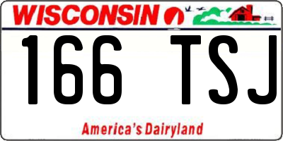 WI license plate 166TSJ