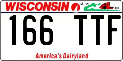 WI license plate 166TTF