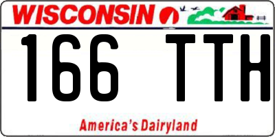 WI license plate 166TTH