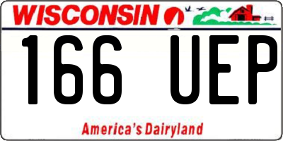 WI license plate 166UEP