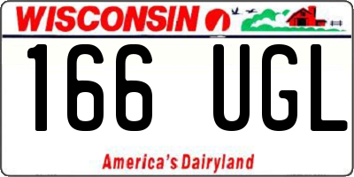 WI license plate 166UGL