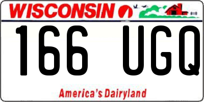 WI license plate 166UGQ
