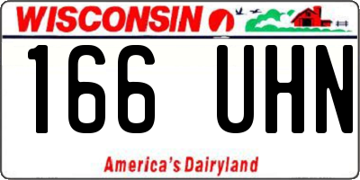 WI license plate 166UHN