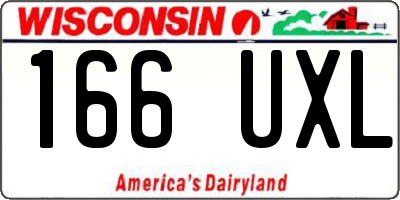 WI license plate 166UXL