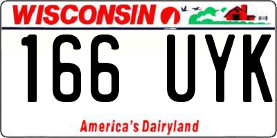 WI license plate 166UYK