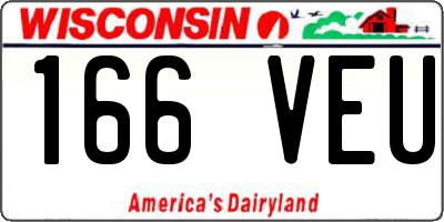 WI license plate 166VEU