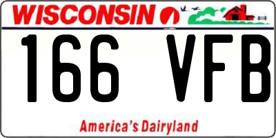 WI license plate 166VFB