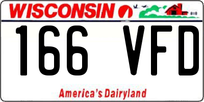 WI license plate 166VFD