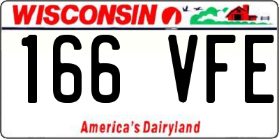 WI license plate 166VFE