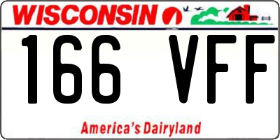 WI license plate 166VFF