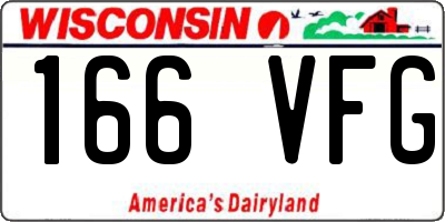 WI license plate 166VFG