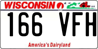 WI license plate 166VFH