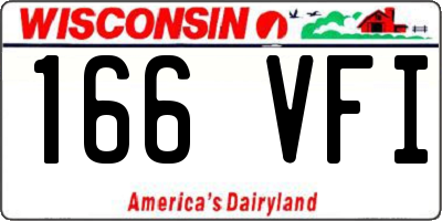 WI license plate 166VFI