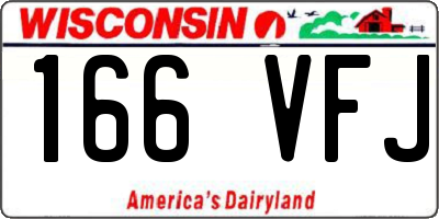 WI license plate 166VFJ