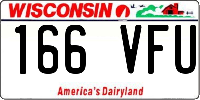WI license plate 166VFU