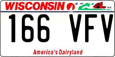 WI license plate 166VFV