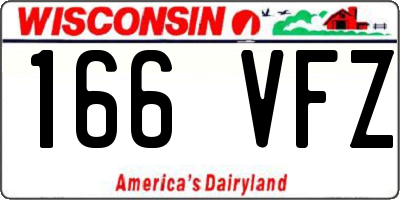 WI license plate 166VFZ