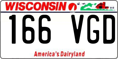 WI license plate 166VGD