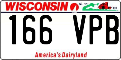 WI license plate 166VPB