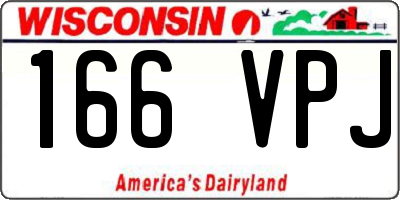 WI license plate 166VPJ