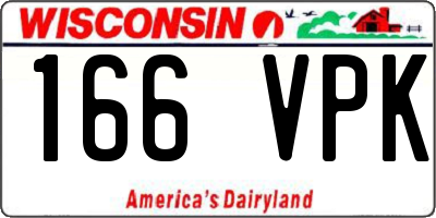 WI license plate 166VPK