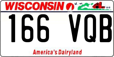 WI license plate 166VQB