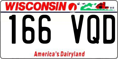 WI license plate 166VQD