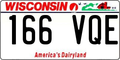 WI license plate 166VQE