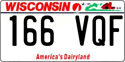 WI license plate 166VQF