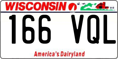 WI license plate 166VQL