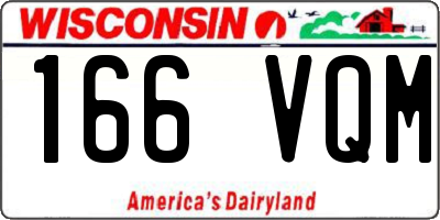 WI license plate 166VQM