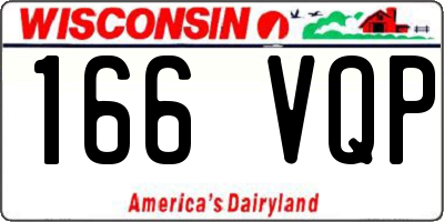 WI license plate 166VQP