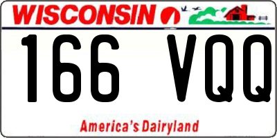WI license plate 166VQQ