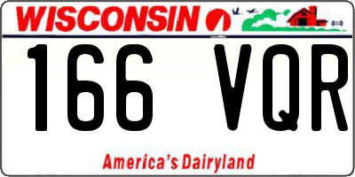 WI license plate 166VQR