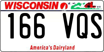 WI license plate 166VQS