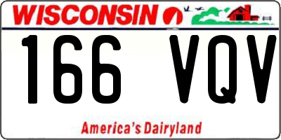 WI license plate 166VQV
