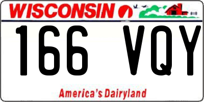 WI license plate 166VQY
