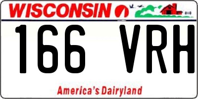 WI license plate 166VRH