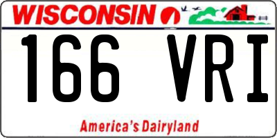WI license plate 166VRI
