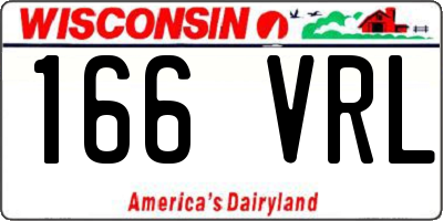 WI license plate 166VRL