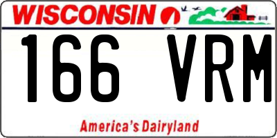WI license plate 166VRM