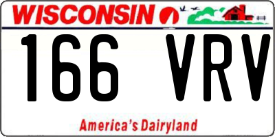 WI license plate 166VRV