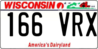 WI license plate 166VRX
