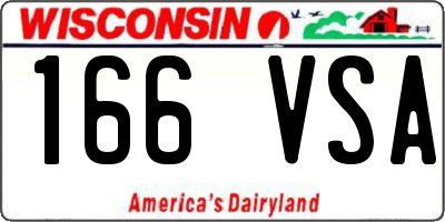 WI license plate 166VSA