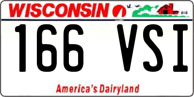 WI license plate 166VSI