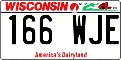 WI license plate 166WJE